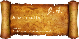 Juszt Attila névjegykártya
